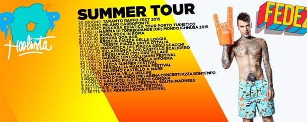 Musica, Il Pop Hoolista Summer Tour di Fedez gira l’Italia!