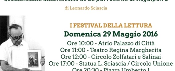 “Racalmuto legge Regalpetra”, festival della lettura in ricordo di Leonardo Sciascia