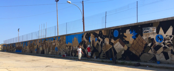 Street art a Montevago, quasi pronta l’opera che rievoca il sisma del Belìce e guarda al futuro (VIDEO)